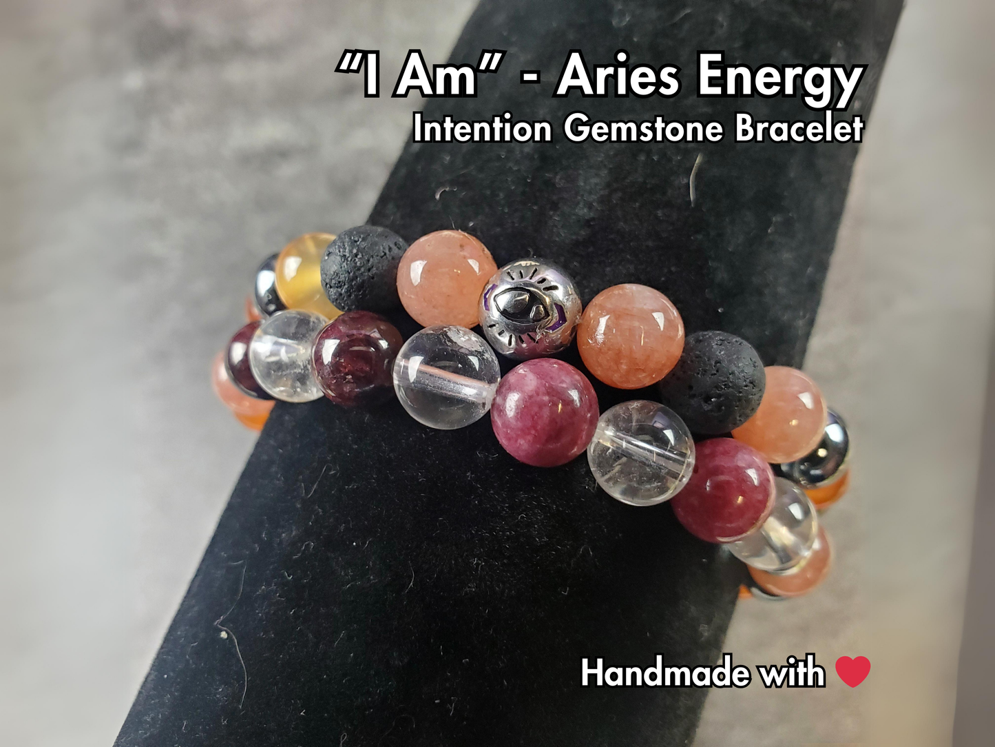 "I Am", Aries Crystal Affirmation Bracelet