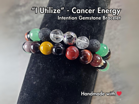 "I Utilize", Capricorn Crystal Affirmation Bracelet