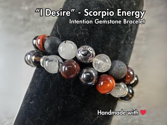 "I Desire", Scorpio Crystal Affirmation Bracelet